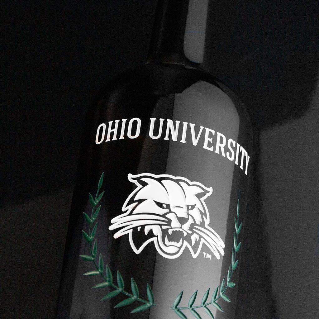 Ohio University Custom Alumni Etched Wine