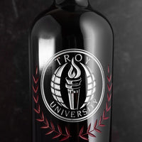 Troy University Custom Alumni Etched Wine