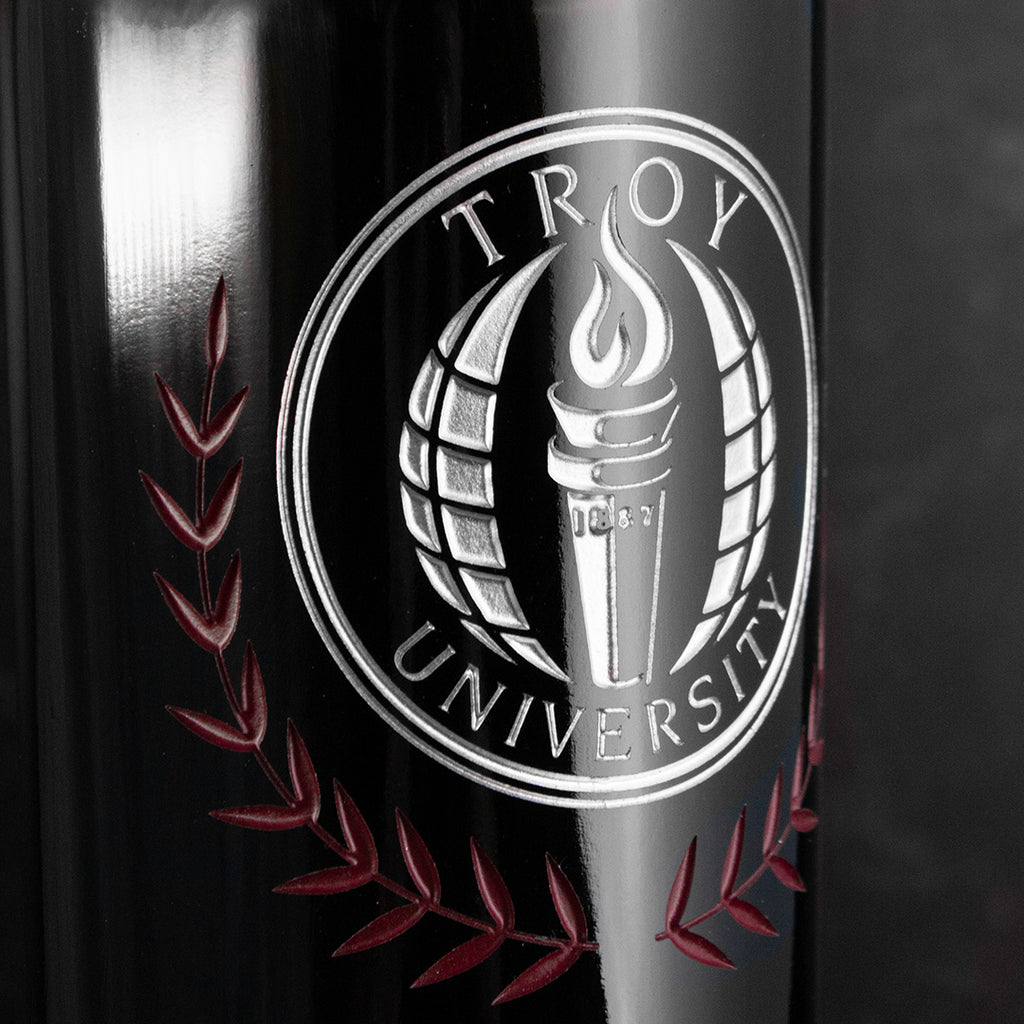 Troy University Custom Alumni Etched Wine