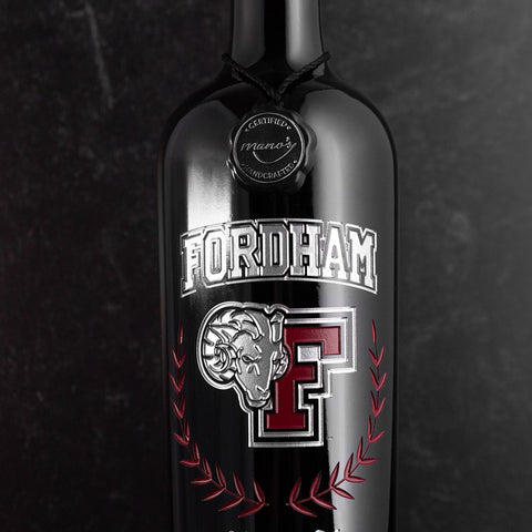 Fordham University Custom Alumni Etched Wine