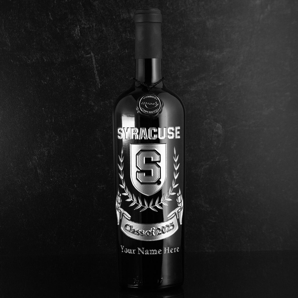 Syracuse University Custom Alumni Etched Wine