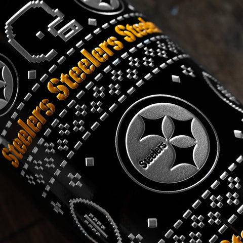 Steelers 2023 Limited Edition Holiday Sweater Etched Wine Bottle