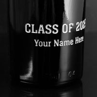 NC State Logo Custom Name Etched Wine