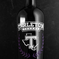 Tarleton State University Custom Alumni Etched Wine Bottle