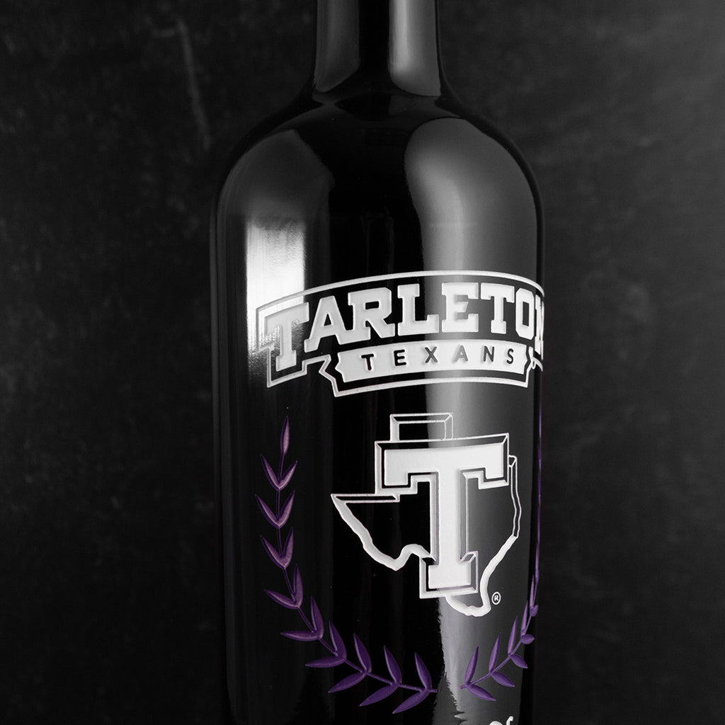 Tarleton State University Custom Alumni Etched Wine Bottle