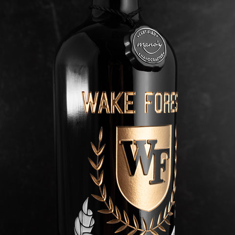 Wake Forest University Custom Alumni Etched Wine Bottle