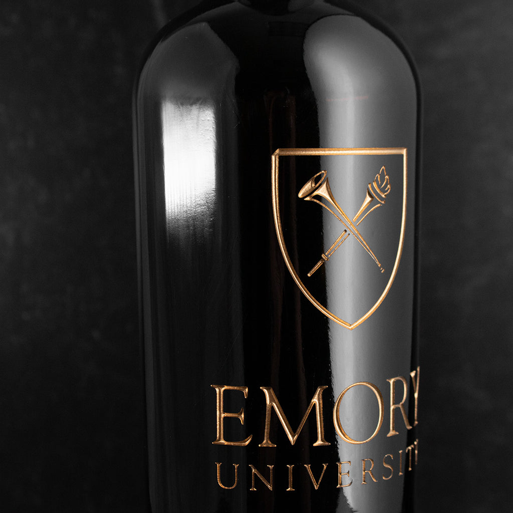 Emory University Custom Alumni Etched Wine Bottle