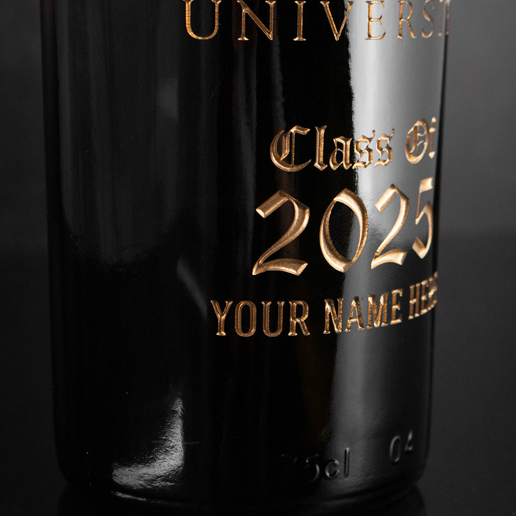 Emory University Custom Alumni Etched Wine Bottle
