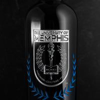 University of Memphis Custom Alumni Etched Wine