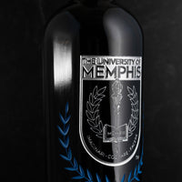 University of Memphis Custom Alumni Etched Wine