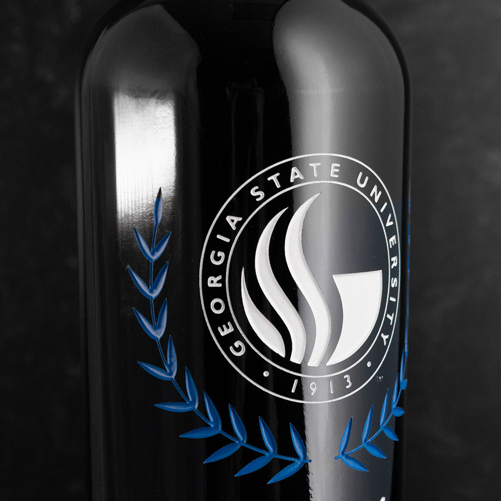 Georgia State Custom Alumni Etched Wine