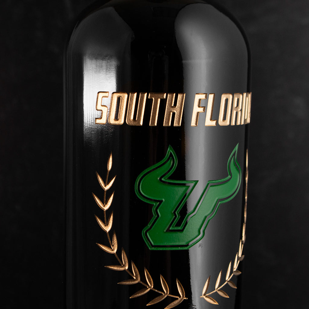 University of South Florida Custom Alumni Etched Wine