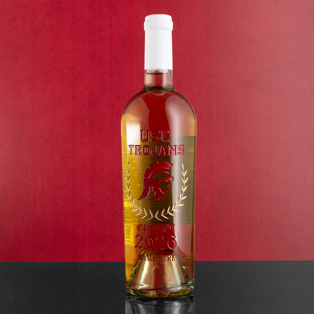 USC Custom Graduate Etched Chardonnay