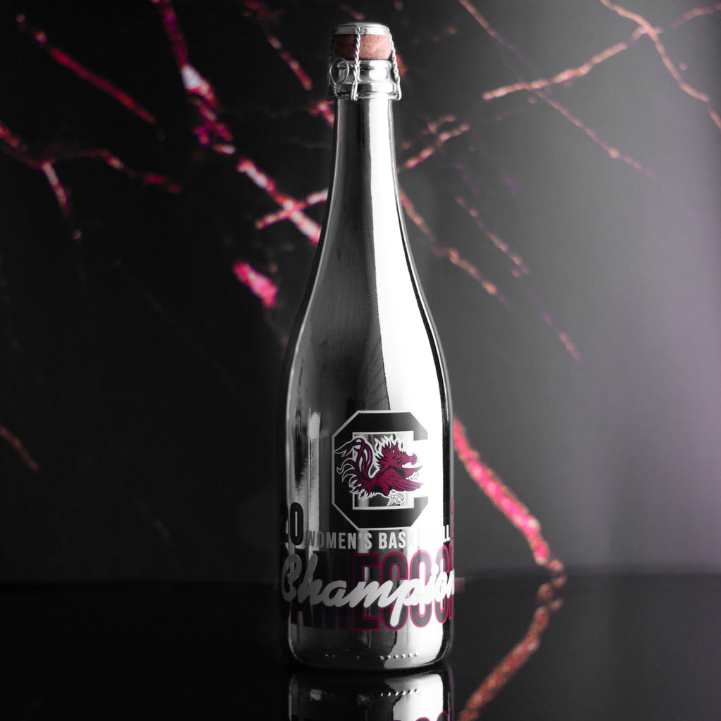 South Carolina 2024 Women's Basketball Champions Metallic Silver Bubbly
