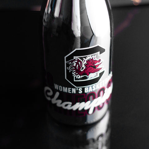 South Carolina 2024 Women's Basketball Champions Metallic Silver Bubbly