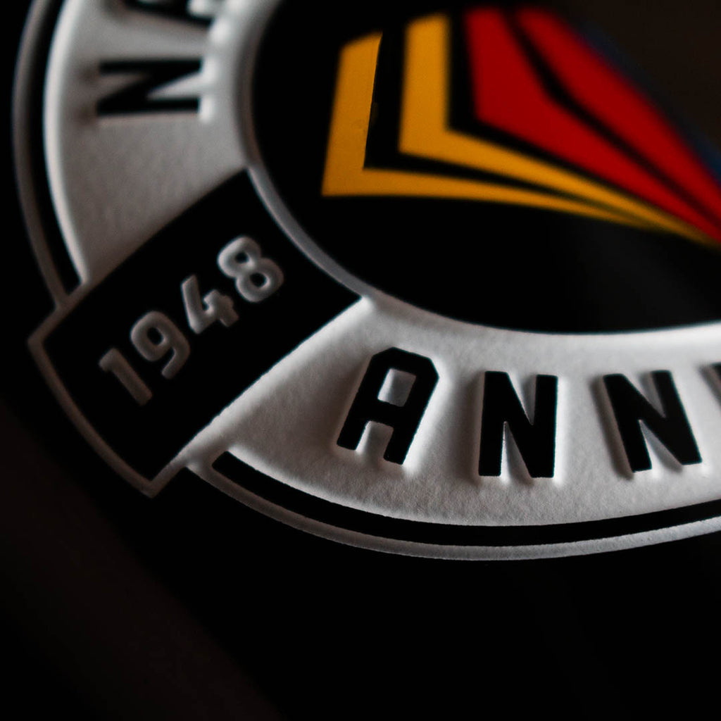 NASCAR 75th Anniversary Logo Etched Wine