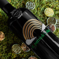 St. Patrick's Day Rainbow Etched Wine