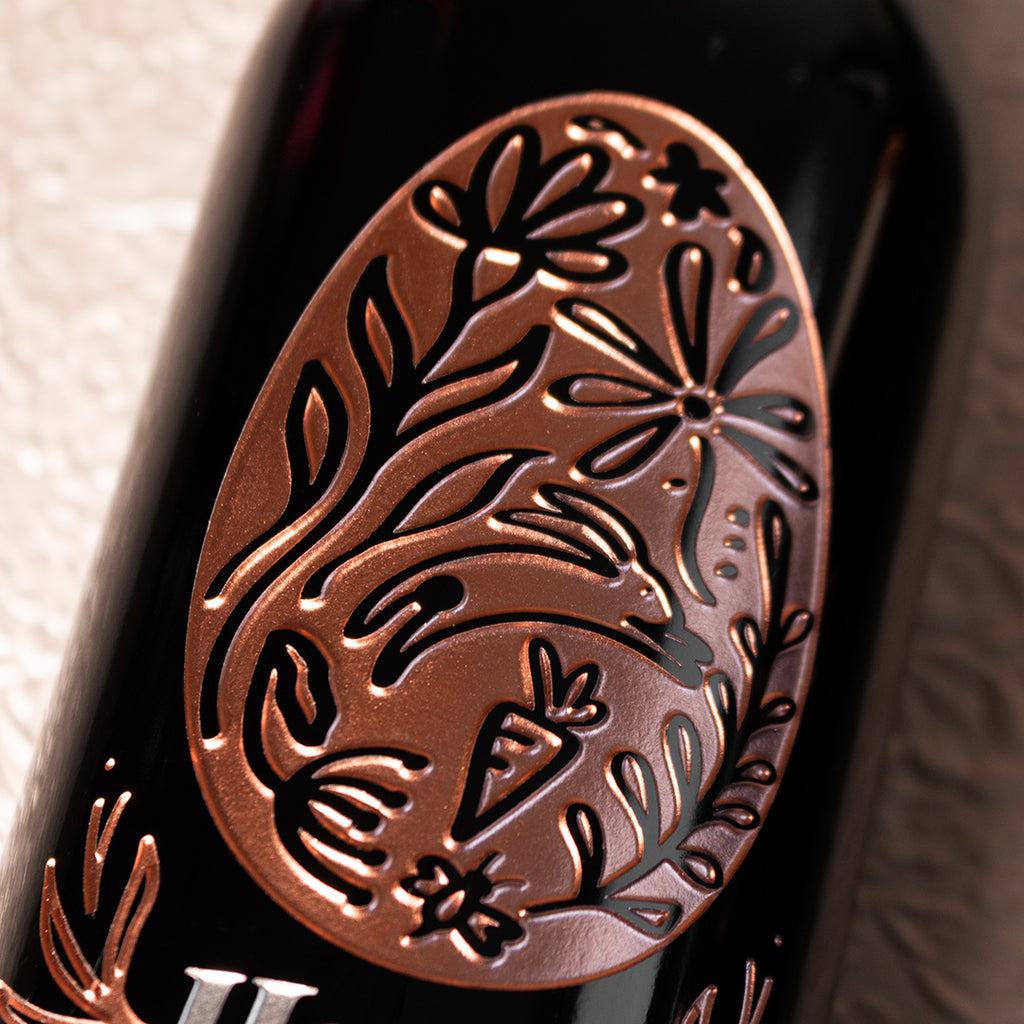 Happy Easter Etched Wine