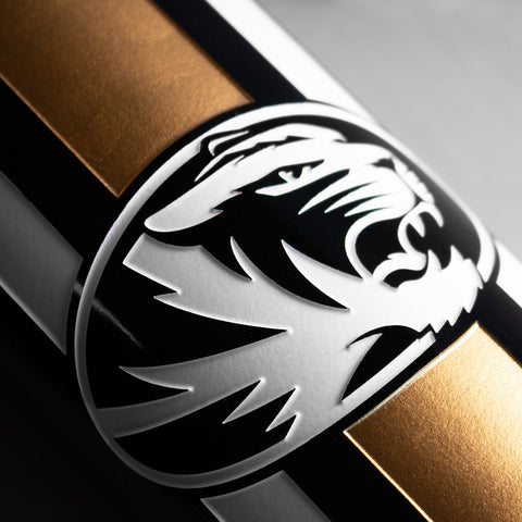 University of Missouri Stripes Etched Wine Bottle