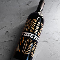 Mizzou Tigers Etched Wine Bottle