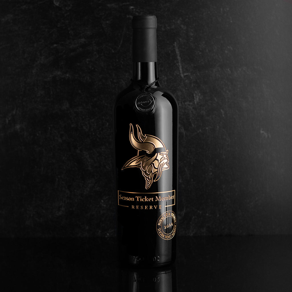 Minnesota Vikings Season Ticket Member Etched Wine