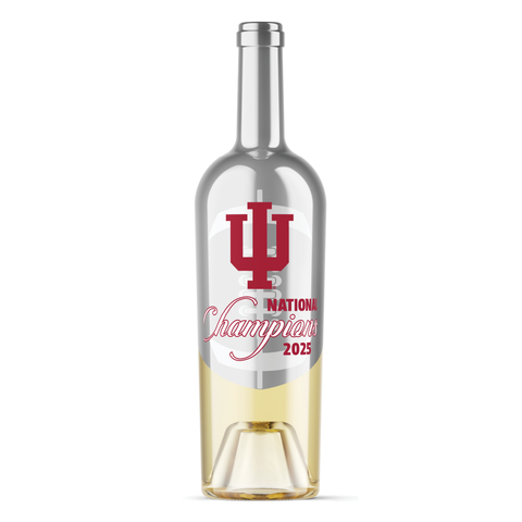 Mano's Wine Sauvignon Blanc silver dipped Indiana University 2025 national football champions 