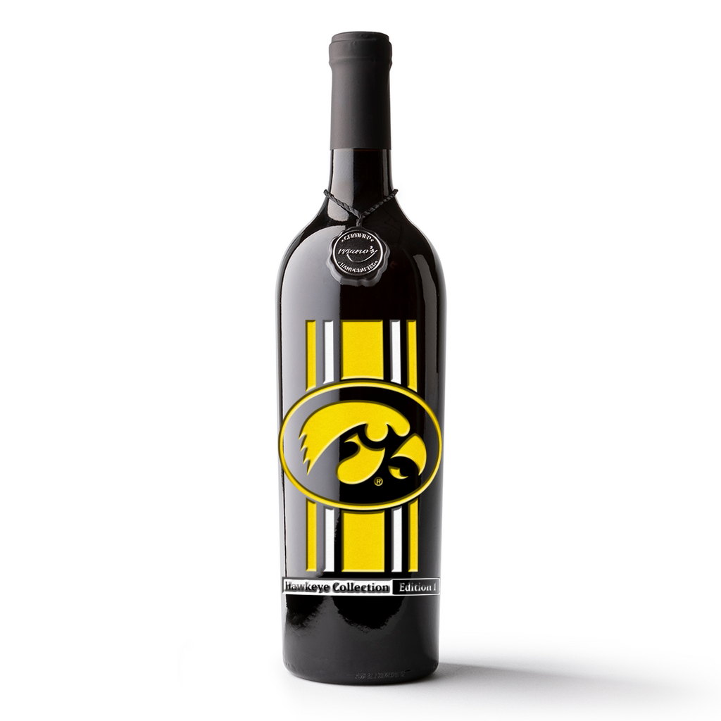 University of Iowa Edition 1 Etched Wine