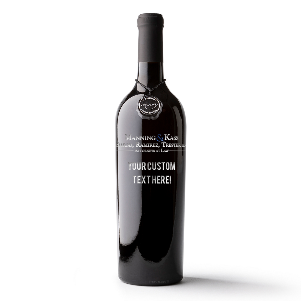Jeffrey Lenkov Custom Etched Wine Bottle