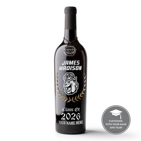 James Madison Custom Alumni Etched Wine