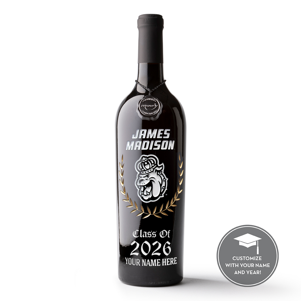James Madison Custom Alumni Etched Wine