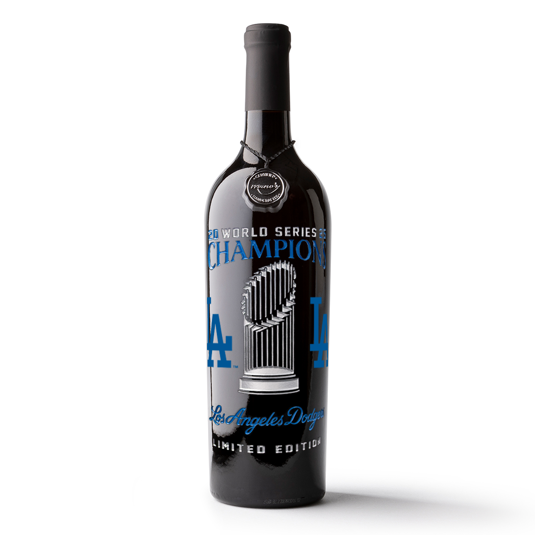 LA Dodgers™ 2025 World Series™ Trophy Etched Cabernet Sauvignon
