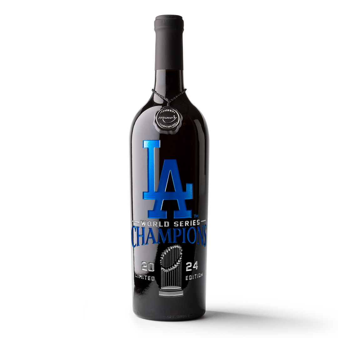 Los Angeles Dodgers 2024 World Series Champions Etched Wine