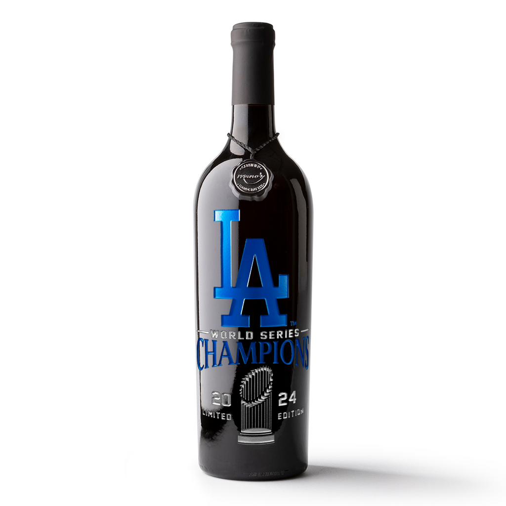 Los Angeles Dodgers 2024 World Series Champions Etched Wine