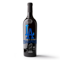 Los Angeles Dodgers 2024 World Series Champions Etched Wine