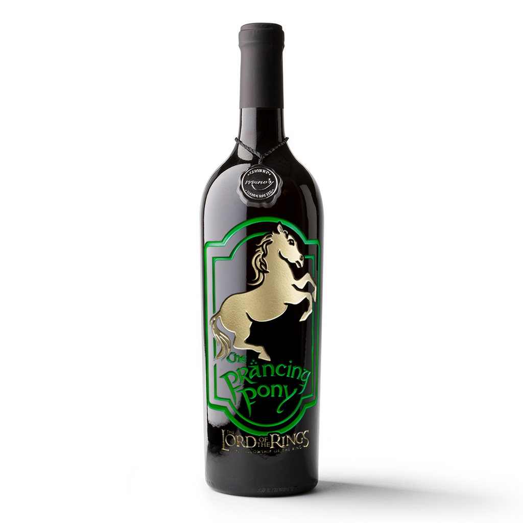 The Lord of the Rings Prancing Pony Etched Wine