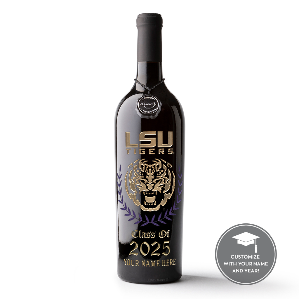 Louisiana State University Custom Alumni Etched Wine