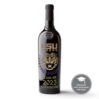 Louisiana State University Custom Alumni Etched Wine