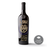 Louisiana State University Custom Alumni Etched Wine