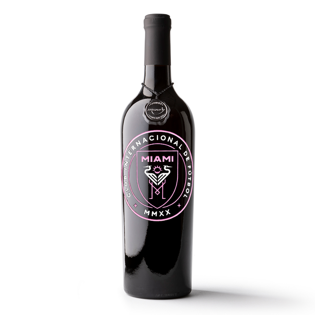 Inter Miami CF Logo Etched Wine