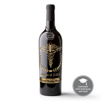 Medical School Graduation Etched Wine Bottle