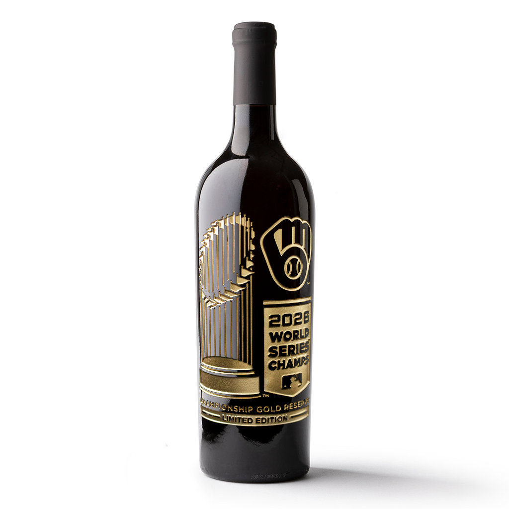 Milwaukee Brewers 2026 World Series Champions Gold Reserve Etched Wine