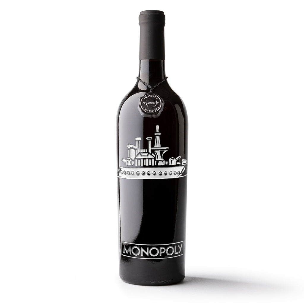 Monopoly Classic Game Piece Etched Wine