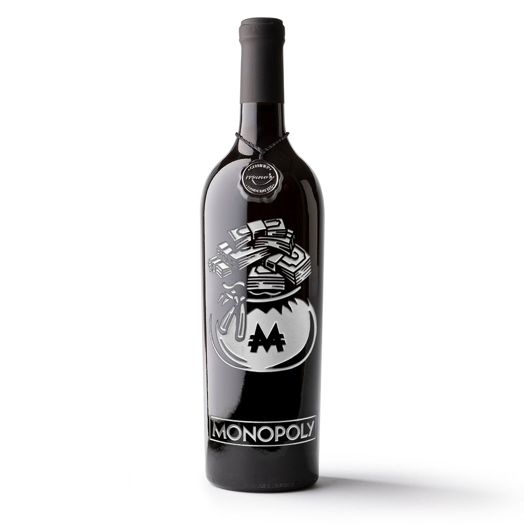 Monopoly Classic Game Piece Etched Wine