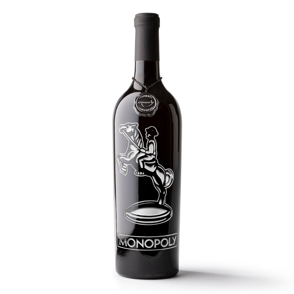 Monopoly Classic Game Piece Etched Wine