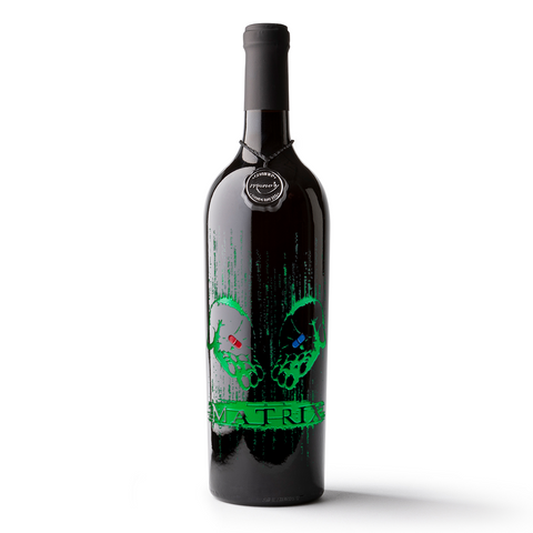 The Matrix Code Etched Wine