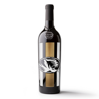 University of Missouri Stripes Etched Wine Bottle