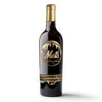 Order New York Mets Gold Reserve Etched Wine Bottle from Mano's Wine