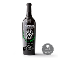 Northwest Missouri State Custom Alumni Etched Wine