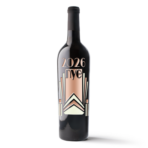 Art Deco New Years Eve 2026 Etched Wine