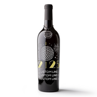 2025 Ball Drop Custom New Years Etched Wine